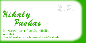 mihaly puskas business card